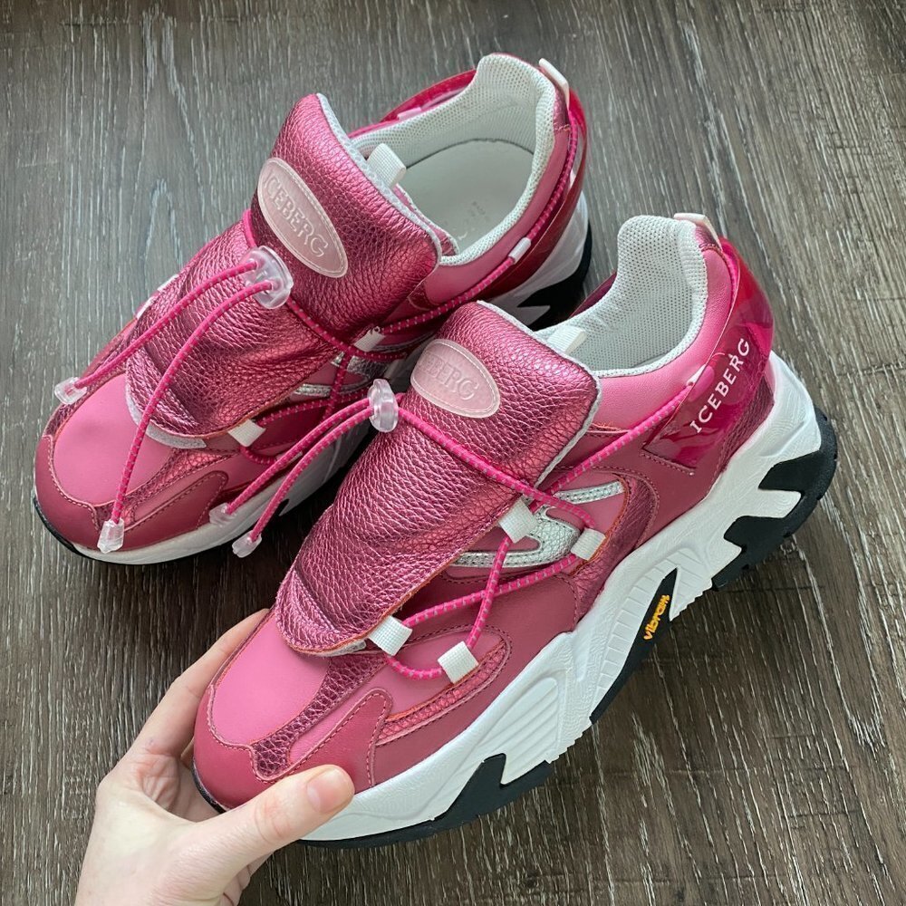 NWOB Iceberg Hot Pink Panelled Chunky Sneakers
